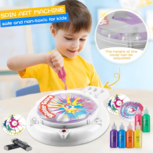 Wings Giant Paint Spin Art Machine Kit for Kids, Paint Spinner with Splatter Guard, Thicker Painting Spinner Arts & Crafts Birthday Gifts for 6-12 Years Old Boy, Girl