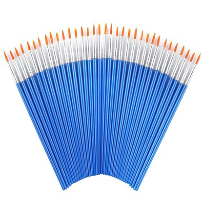 60 Pcs Round Paint Brushes,Small Brush Bulk for Detail Painting - style: Round Brushes