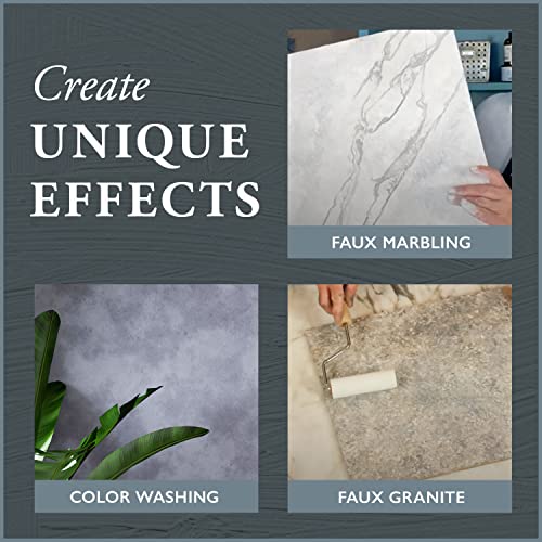 AMY HOWARD AT HOME - Glazed Over - Finishing Glaze For Faux Painting - Water-Based Clear Glazing Paint Medium for Custom Finishes On Wood, Metal, Fabric, Canvas, Walls and More - 32 OZ