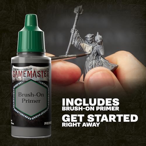 The Army Painter, GameMaster: Adventure Starter Role-playing Paint Set, 15 x 18ml Warpaints Fanatic Acrylic paints, incl. a Brush-On Primer, 5 FREE Miniatures & 1 Brush - For Warhammer & Dnd - color: Adventure Starter Paint Set