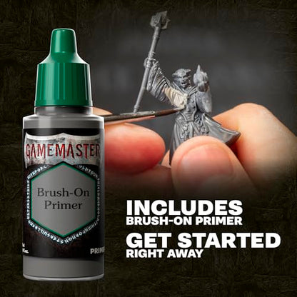 The Army Painter, GameMaster: Adventure Starter Role-playing Paint Set, 15 x 18ml Warpaints Fanatic Acrylic paints, incl. a Brush-On Primer, 5 FREE Miniatures & 1 Brush - For Warhammer & Dnd - color: Adventure Starter Paint Set