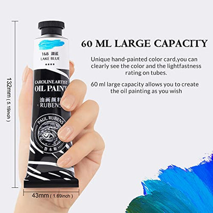 Paul Rubens Artist Oil Paint,18 Vibrant Colors with Great Lastfastness, 60ml Large Capacity Tubes, Oil Paint Set Supplies for Artists, Students, Beginners - color: 18 artist colors