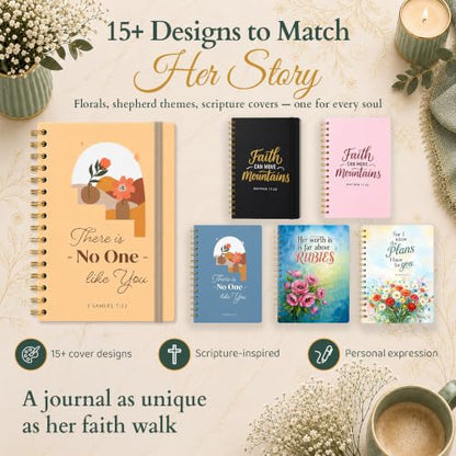 Only Zest Hardcover Blank Christian Notebook – 140 Pages, No One Like You | Lined Pages with Bible Verse Cover – Inspirational Writing Spiral Notebook for Bible Study and Prayer - color: No One-Yellow