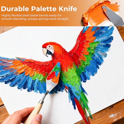 Nicpro 26pcs Paint Brush Set, Professional Paintbrushes with Palette Knife, Craft Paint Brushes for Acrylic Painting, Oil, Watercolor, Gouache & Canvas, Drawing & Art Supplies for Adults, Artists Gift - color: Black