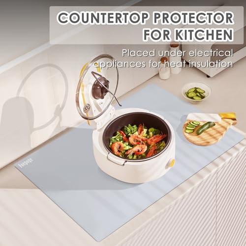 31.5" x 23.6" Extra Large Silicone Mat for Resin Casting, Crafts and Epoxy, Nonstick Silicone Sheet for Jewelry Casting Molds, Countertop Protector Mat Heat Resistant Placemats by Foepoge, Gray - color: Gray