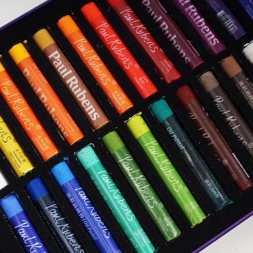 PR Oil Pastels Set of 24 Colors – Vibrant, Smooth & Blendable Soft Pastel Crayons for Artists, Students & Beginners – Non-Toxic, Rich Pigment, Ideal for Paper, Glass, Metal & More