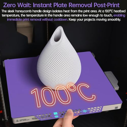 BIGTREETECH BIQU CryoGrip Pro Glacier-Purple for Bambu-Lab P1P/P1S/P2S/X1C/X2D/X1E/A1 3D Printers 257x257MM Panda Build Plate Double Sided Upgrade Removable Surface Platform - style: Glacier-Purple(P1P/P1S/P2S/X1C/X1E/A1)