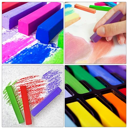 Soft Pastel for Artists, 24 PCS Vibrant Colors Chalk Sticks - Premium Pastel Art Supplies for Drawing, Blending, and Shading - Ideal for Adults and Beginners