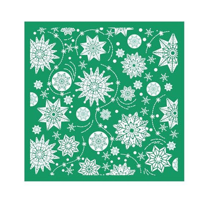 DGAGA Snowflakes Self-Adhesive Silk Screen Printing Stencils,Winter Silk Screen Stencils Transfers for Craft Christmas Chalk Stencil Reusable for Painting on Wood Window Home Xmas Gift - color: Snowflakes stencils