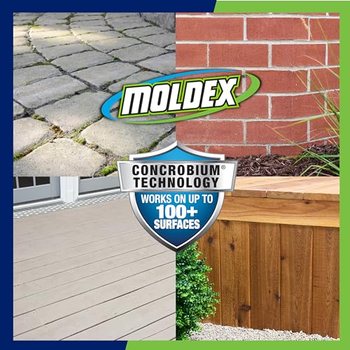 Moldex® Mold & Mildew Surface Stain Cleaner with Bleach, 32 oz – Fast Acting Spray for Tile, Grout, Siding and Outdoor Surfaces