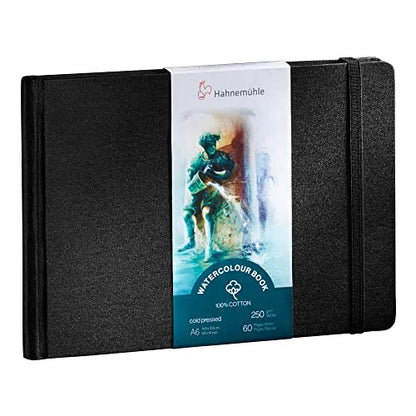 Hahnemuhle 100% Cotton Watercolor Books 5.83" x 4.13" Landscape - size: 5.8" x 4.1"