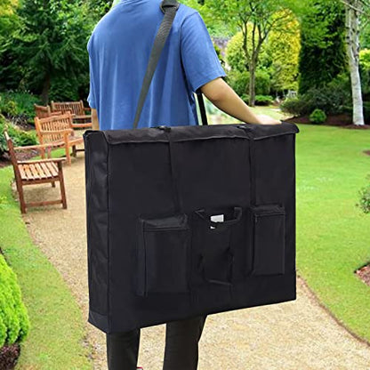 Premium Oversized Art Portfolio Case 24 x 36 x 6 Inch (25" x 37" Actual) - Waterproof - Soft Sided - Frames, LCD Screens, Monitors, TVs, Solar Panel - Shoulder Strap & Carry Handles - size: 24 x 36