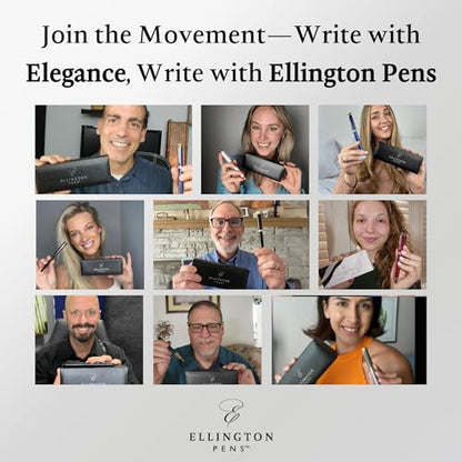 Ellington Pens Luxury Fountain Pen Set - Extra Fine Nib - Includes 3 Ink Cartridges, Refillable Ink Converter, Gift Box - Fountain Pens For Writing, Calligraphy, Journaling, Sketching (Rosy Flair) - color: Rosy Flair, style: Extra Fine