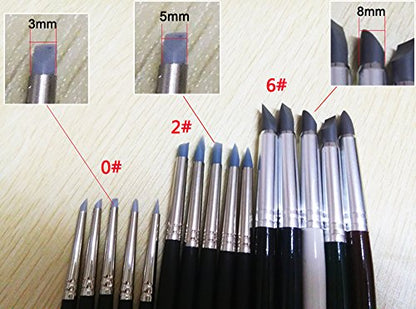 COMIART Clay Sculpture Tools Silicon Color Shapers Painting Brushes Size 6 - size: size6