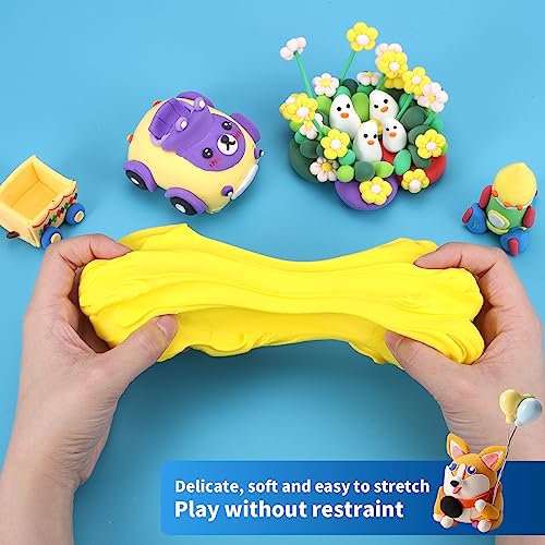 ifergoo Yellow Air Dry Clay - Moldable Cosplay, DIY Creative Modeling Clay for School Arts & Craft Project, Fake Bake, Slime Supplies, Super Light Magic Foam Molding Clay, Soft, No-Sticky, 1.1LBS/500G - color: Yellow/500g