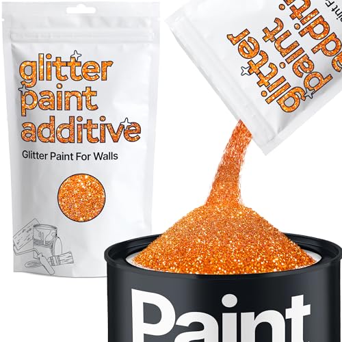 Copper Glitter Paint Additive for Walls 100g / 3.5oz | Glitter Additive Sparkle for Interior & Exterior Wall Paint, Furniture, Varnish | Hemway - color: Copper