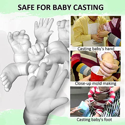 LifeMold Alginate Molding Powder for Hand Casting, Life Casting, Baby Molding Kit, Couples Casting - Non-Toxic Casting - 1lb (454g)