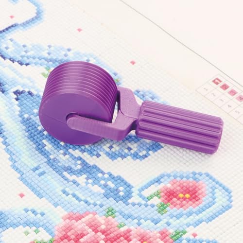 Diamond Painting Roller, Pressure Roller for Diamond Art Canvas, Flatten and Secure Diamonds Easily, DIY Diamond Painting Accessories - color: Purple