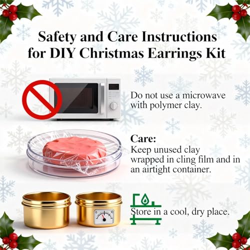 Polymer Clay Starter Kit, 12 Colors Oven Bake Modeling Clay with Sculpting Tools & Accessories, Non-Sticky DIY Crafts, Ideal Gift for Bracelet Making (Christmas)