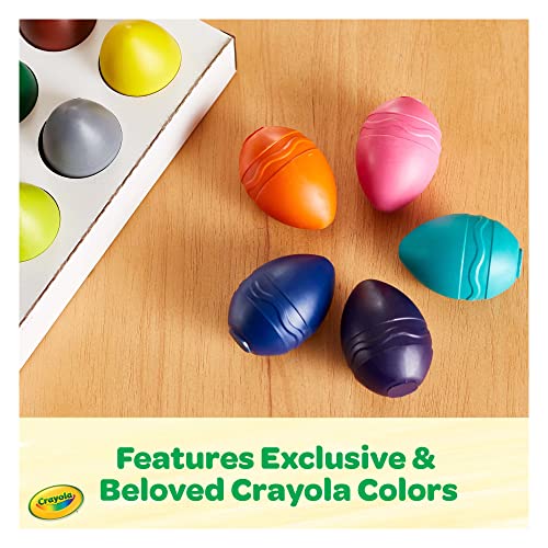Crayola Large Egg Crayons (12ct), Classroom Must Haves, Teacher School Supplies for Toddlers, Kindergarten & Elementary, Ages 1+