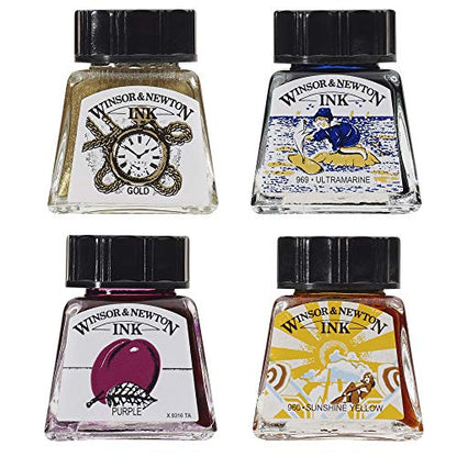 Winsor & Newton Drawing Ink, 14ml Bottle, Liquid Indian Ink - color: Liquid Indian Ink, style: 14ml Bottle