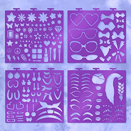Fashion Angels Make-up & Hair Design Sketch Portfolio, Includes 40 Sketch Sheets, 4 Stencil Sheets & Stickers, Sketchbook for Beginners & Kids Ages 6+ - color: Make-up & Hair