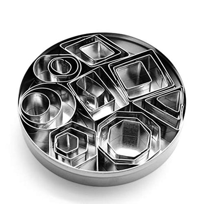 28pcs Stainless Steel Cutter Baking Mold Acrylic Clay Roller Scrapers Set