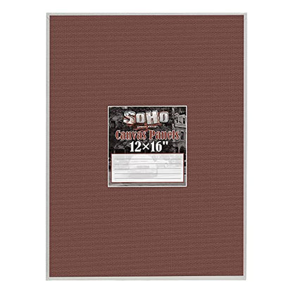 SoHo Artist Cotton Canvas All Media Panels - 8x8-3 Pack of Double Primed Cotton Acid-Free Panels Bonded Canvases for Paintings, Artwork and More - size: 8x8