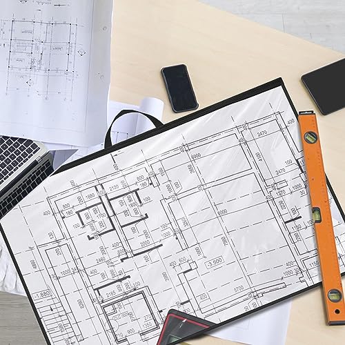 Tanlade 3 Pcs Blueprint Holder Foldable Waterproof Plans Shield Waterproof Map Case Construction Plan Holder Art Portfolio Bag for Document Blueprint Map Poster Painting (18 x 24 Inch) - size: 18 x 24 Inch
