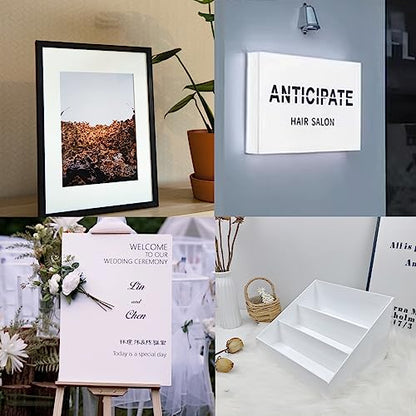 White Acrylic Sheets 18" x 24" x 1/8", 2 Pack Cranviech White Cast Plexiglass Sheet Glass Alternative for Sign DIY Display Projects Photo Frame Craft Handcraft Painting - color: White, size: 18" x 24" x 1/8"