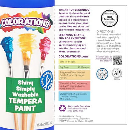Colorations Simply Shiny Washable Tempera, Magenta - 16 oz. - color: Magenta