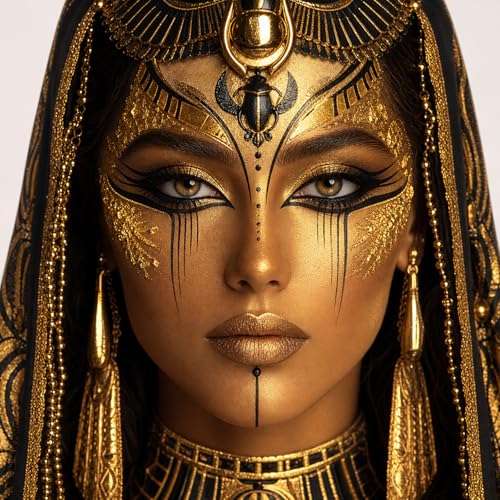 Gold Face Paint Stick Waterproof Eye Black Smooth SmudgeProof Body Paint High Pigment for Sports Events Halloween SFX Makeup Goddess Royal Figure Mythical Beast and Shiny Character Looks - color: Gold
