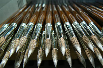 Escoda | Watercolour | Versàtil Set with 6 Round Travel Brushes for Watercolour | Size 2,4,6,8,10,12 | 6 Brushes | Synthetic Kolinsky | Round Pointed - color: Versàtil