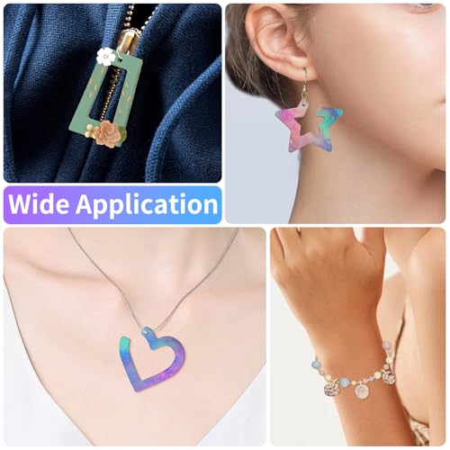 Epoxy Resin Earring Molds, 328 PCs UV Resin Jewelry Molds Kit with Holes, Variety Shapes Keychain Pendant Necklace Bundle Complete Set Clearance, Silicone Molds for Teen Female - color: 328pcs Jewelry Molds