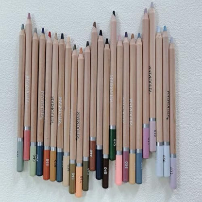 Soft Pastel Pencils 24 Colors Grey Tone Drawing Pencil Set Professional Grade Pastels Art Supplies for Drawing Sketching Coloring(Not Oil-Based) (Grey) - color: Grey
