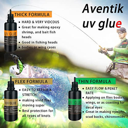 Riverruns UV Clear Glue Thick Thin Flew+UV Power 395nm Zoomable Pen Light for UV Glue Curing,Heads Bodies and Wings, Small Mini Stylus, IPX5 Water-Resistant