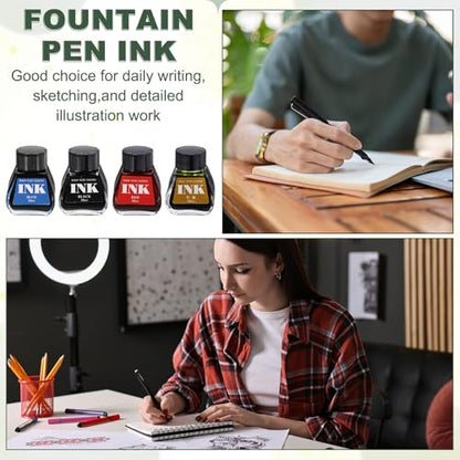 PATIKIL Fountain Pen Ink Dark Green, 30ml Calligraphy Pen Bottled Ink Non-Carbon Colorful Smooth Flow Color Dip Drawing Set Art Supplies for Writing Painting Journaling - color: Dark Green