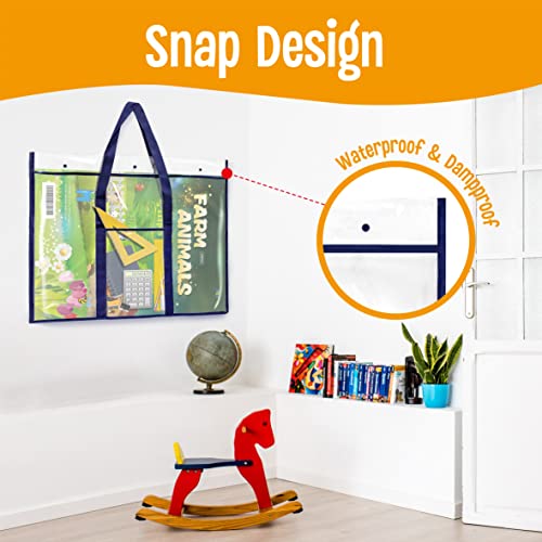 2 Pack Bulletin Board Poster Art PVC Storage Pocket Chart with Accessories’ Pocket (30.5" x 24.8") - size: 2 Pack