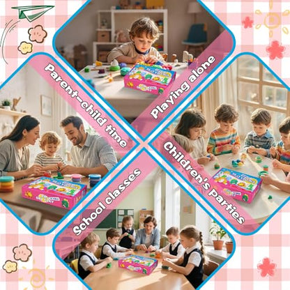 ifergoo Air Dry Clay for Kids - Animal Modeling Clay Kit, 6 Animal Designs with Sculpting Tools & Tutorials, Ultra Light & Soft, Arts & Crafts DIY Creative Toys, Gifts for Age 3-12 Girls & Boys - color: Animal Modeling Clay Kit