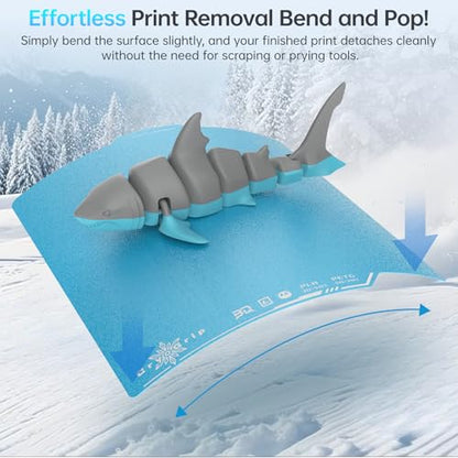 BIGTREETECH BIQU Cryogrip Pro Frostbite Panda Build Plate 257x257MM for Bambu-Lab P1P, P1S, P2S, X1C, X2D, X1E, A1 3D Printers - style: Frostbite(P1P/P1S/P2S/X1C/X2D/X1E/A1)