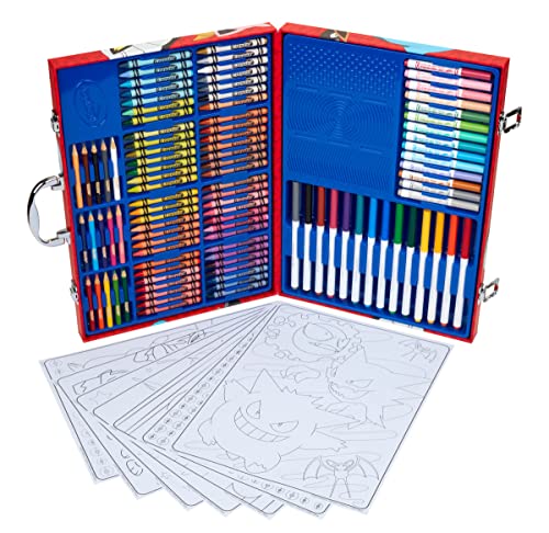 Crayola Pokémon Imagination Art Set (115pcs), Kids Art Kit, Coloring Supplies, Pokemon Toys, Pokemon Gift for Boys & Girls, Ages 5+ - style: Pokemon