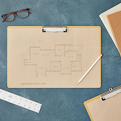 Paper Junkie Extra-Large Legal-Size Wooden Clipboard - Clipboard, Retractable Hook - Surface for Drawing Wooden Board - Multi-Orientation Legal Paper Support - 2-Pack,11.5 x 17.4 in