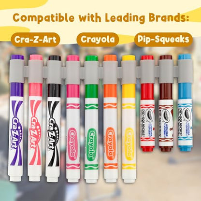 Darware Original Marker Gripper Silicone Marker Organizers (5-Pack); No More Lost Lids, Gray - size: 1 Count (Pack of 5)