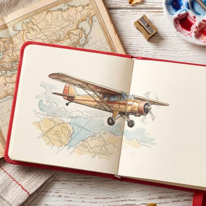 Prudiut Hardcover Pocket Sketchbook, 5" x 5" Square Mini Sketchbook, 98lb/160gsm Heavyweight Tiny Sketch Book, 80 Sheets Small Travel Drawing Journal for Adults, Artist, Ideal for Gift (Red) - color: Red