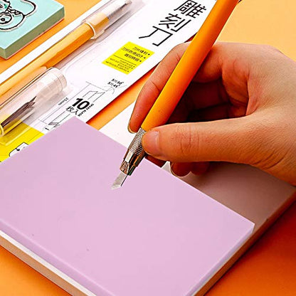 Craft Foam Stamp Block for DIY Rubber Stamping Artistic Carving Material Cards Scrapbooks Projects - color: Pink