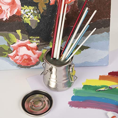 MyLifeUNIT Paint Brush Cleaner, Airtight Stainless Steel Brush Holder for Painting, 13.5oz/Medium - size: Medium