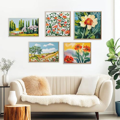 Stretched Canvases for Painting, 6x6 Inch Painting Supplies for Artists, Blank Canvas Pack, 6-Pack for Acrylic, Oil and Gouache Paints - size: White-6×6