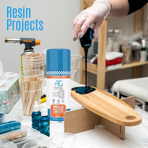 Adhesive Guru Non Silicone Epoxy Mold Release Spray (2x13.5 fl oz), Silicone-Free Release Agent Aerosol Spray for Epoxy Resin Molds, 2 Pack - color: 13.5 fl oz, size: 2 Pack