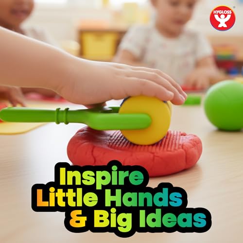 Hygloss 13 Pcs Dough Tools Set – Dough Extruders + Dough Cutters Set – Educational Modeling Clay Tools – Preschool Toys & Toddler Activities – Arts & Crafts for Kids Ages 3-5 - color: Extruders + Cutter Tools (13 pcs.)