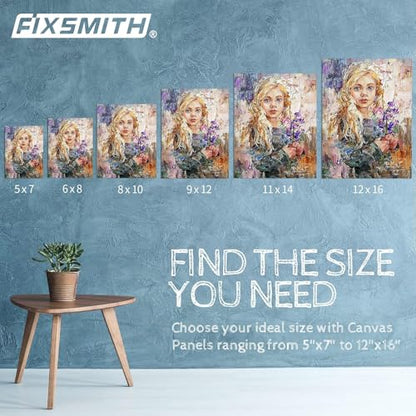 FIXSMITH Canvas Boards for Painting 12x16 Inch, Super Value 12 Pack White Blank Canvas Panels, 100% Cotton Primed, Painting Art Supplies for Professionals, Hobby Painters, Students & Kids - size: 12"×16"